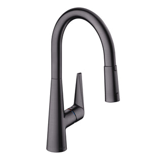 Talis S Pull Down Single Handle Kitchen Faucet with Magnetic Docking in Brushed Black/Chrome