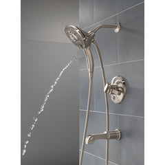 Tetra 17 Series Dual-Function Bathtub Faucet Trim, In2ition Shower Head with Handheld Spray Trim Kit in Stainless Steel | product photo