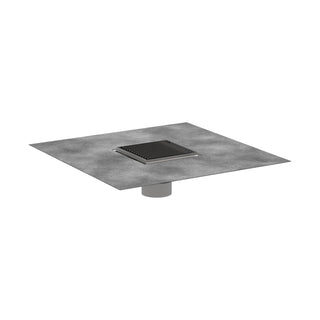 RainDrain 4"x 4" Tile-In Shower Drain in Brushed Stainless Steel
