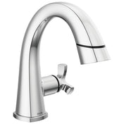 Stryke Single Hole Pull Out Sprayer Bathroom Faucet, Single Handle Bathroom Sink Faucet in Lumicoat Chrome