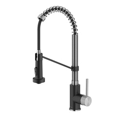 Bolden Touchless Sensor Commercial Style 2-Function Single Handle Pull-Down Kitchen Faucet in Spot-Free Stainless Steel/Matte Black | product photo