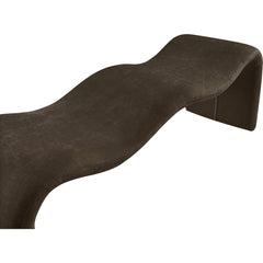 Bedroom Bench, 56.5 in Wide, Brown Chenille