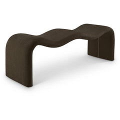 Bedroom Bench, 56.5 in Wide, Brown Chenille