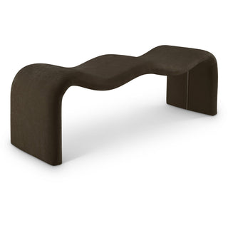 Bedroom Bench, 56.5 in Wide, Brown Chenille