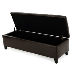 Bedroom Bench with Flip-Top Storage and Tufted Upholstery