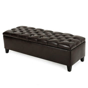 Bedroom Bench with Flip-Top Storage and Tufted Upholstery