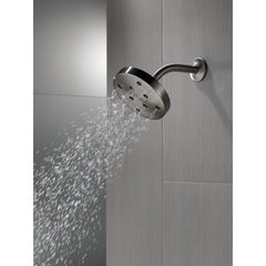 Rain Dual Shower Head with H2Okinetic Technology in Lumicoat Black Stainless | product photo