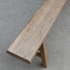 Bench, Seats 4, Brown Wood with Nailhead Trim