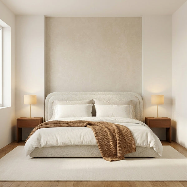 Grevane Bensu Boucle Upholstered Platform Bed