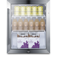 Beverage Center, Freestanding, 72 Cans, 2.1 Cu. Ft., Stainless Steel