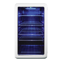 Beverage Cooler, 3.4 Cu. Ft., 20 Can, Glass Door, Compressor