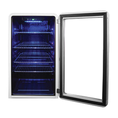 Beverage Cooler, 3.4 Cu. Ft., 20 Can, Glass Door, Compressor