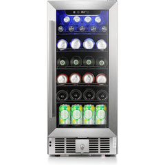 Beverage Cooler, Freestanding/Built-In, 14.96 Inch Wide, Black