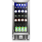 Beverage Cooler, Freestanding/Built-In, 14.96 Inch Wide, Black