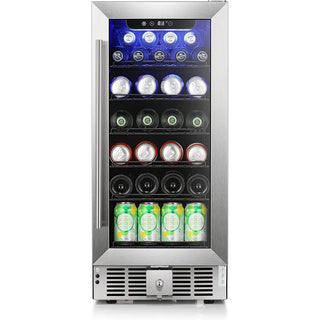 Beverage Cooler, Freestanding/Built-In, 14.96 Inch Wide, Black
