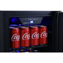 Beverage Refrigerator, Convertible, 80 Cans, Glass Door, 14.94 Inch Wide