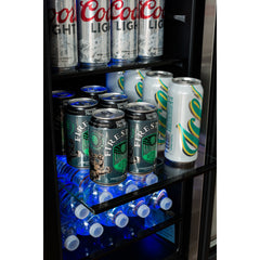 Beverage Refrigerator, Convertible, 80 Cans, Glass Door, 14.94 Inch Wide