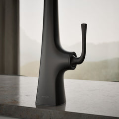 Kohler Graze Single-Handle Semi-Professional Kitchen Sink Faucet With 24-5/16-In Spout in Matte Black | detail photo