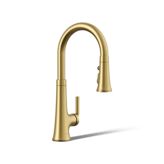 Tone Single Handle Pull Down Kitchen Sink Faucet with Three-Function Pull Down Sprayer