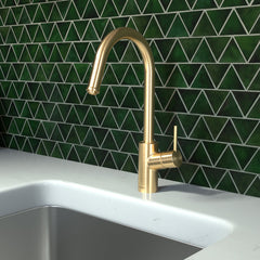 Talis S² Pull Down Single Handle Kitchen Faucet with Handle and Supply Lines in Brushed Gold Optic | product photo