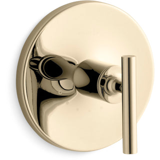 Purist Valve Trim with Lever Handle for Thermostatic Valve in Vibrant French Gold