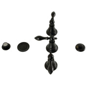 Bidet Faucet, American Classic, Three-Handle, Vertical Spray, Brass, Matte Black