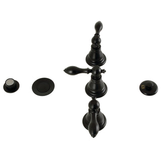 Bidet Faucet, American Classic, Three-Handle, Vertical Spray, Brass, Matte Black