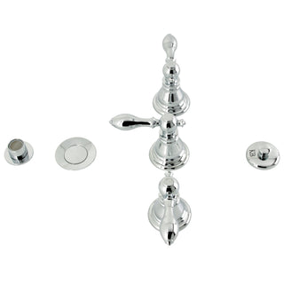 Bidet Faucet, American Classic, Three-Handle Vertical Spray in Polished Chrome