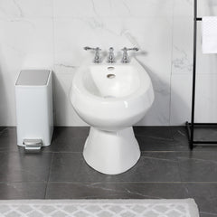 Bidet Faucet, American Classic, Three-Handle Vertical Spray in Polished Chrome