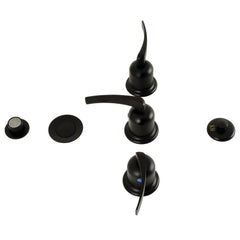 Bidet Faucet, Centurion, Three-Handle Deck Mount in Matte Black