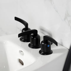 Bidet Faucet, Centurion, Three-Handle Deck Mount in Matte Black