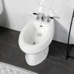 Bidet Faucet, Duchess, Three-Handle Vertical Spray in Polished Chrome