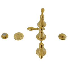 Bidet Faucet, Heirloom, Three-Handle Vertical Spray in Brushed Brass