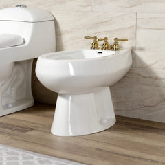 Bidet Faucet, Heirloom, Three-Handle Vertical Spray in Brushed Brass
