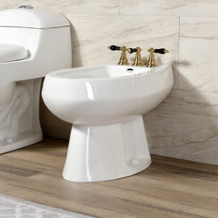 Bidet Faucet, Heirloom, Three-Handle Vertical Spray in Brushed Brass