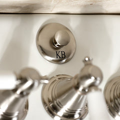 Bidet Faucet, Heirloom, Three-Handle Vertical Spray in Brushed Nickel
