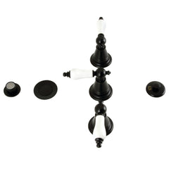 Bidet Faucet, Heirloom, Three-Handle Vertical Spray in Matte Black