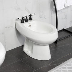 Bidet Faucet, Heirloom, Three-Handle Vertical Spray in Matte Black