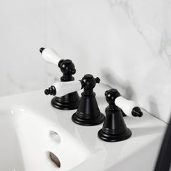 Bidet Faucet, Heirloom, Three-Handle Vertical Spray in Matte Black