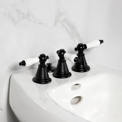 Bidet Faucet, Heirloom, Three-Handle Vertical Spray in Matte Black