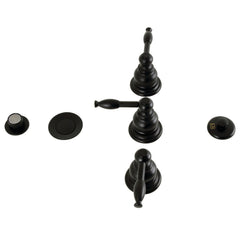Bidet Faucet, Heirloom, Three-Handle Vertical Spray in Matte Black