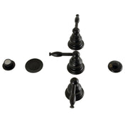 Bidet Faucet, Heirloom, Three-Handle Vertical Spray in Matte Black