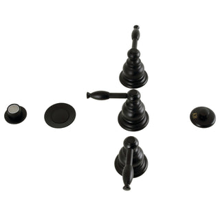 Bidet Faucet, Heirloom, Three-Handle Vertical Spray in Matte Black