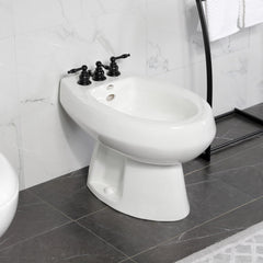Bidet Faucet, Heirloom, Three-Handle Vertical Spray in Matte Black