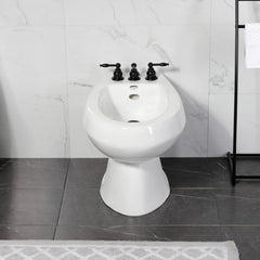 Bidet Faucet, Heirloom, Three-Handle Vertical Spray in Matte Black