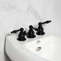 Bidet Faucet, Heirloom, Three-Handle Vertical Spray in Matte Black
