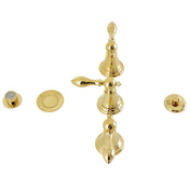 Bidet Faucet, Heirloom, Three-Handle Vertical Spray in Polished Brass
