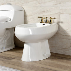 Bidet Faucet, Heirloom, Three-Handle Vertical Spray in Polished Brass