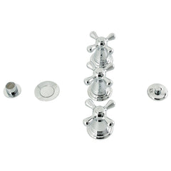 Bidet Faucet, Heirloom, Three-Handle Vertical Spray in Polished Chrome