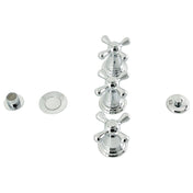 Bidet Faucet, Heirloom, Three-Handle Vertical Spray in Polished Chrome